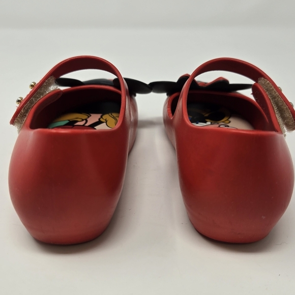 MINI MELISSA RUBBER MARY JANE MICKEY & MINNIE MOUSE RED SHOES EARS GIRLS SIZE 10 - Picture 10 of 16